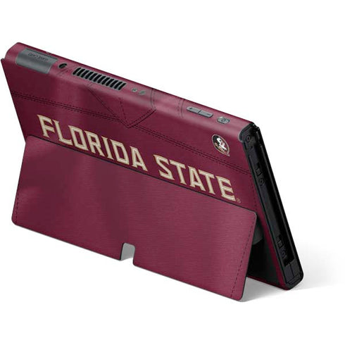 Florida State University Red Jersey Nintendo Switch OLED (2021) Skin